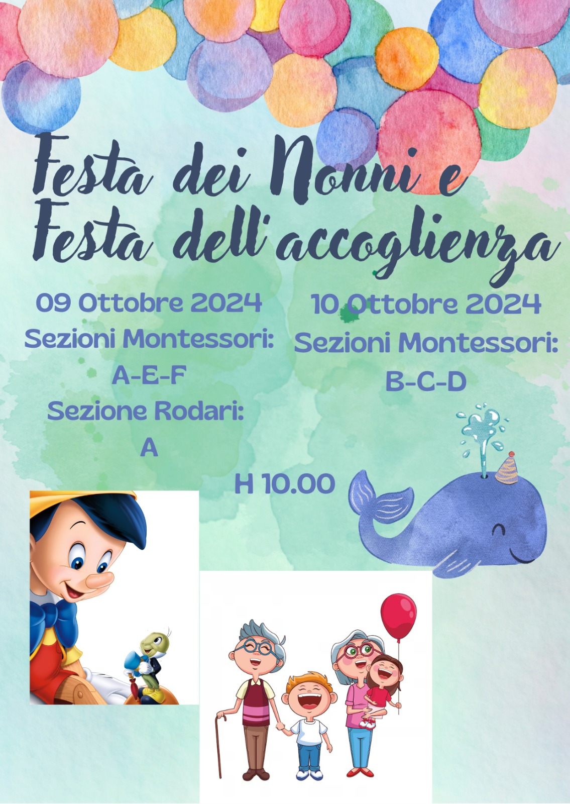 Festa dei nonni e Festa dell’accoglienza scuola dell’Infanzia Rodari e